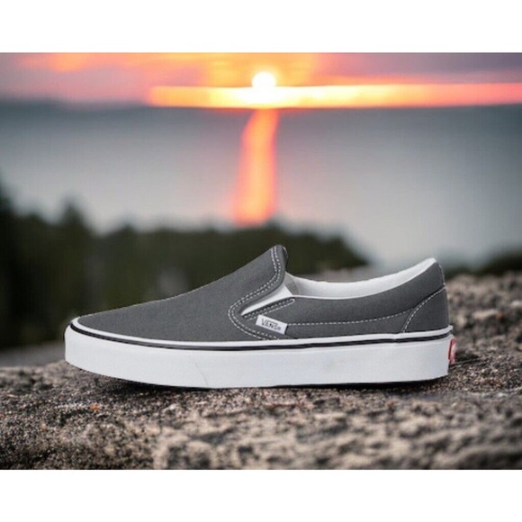 VANS Off The Wall Asher Gray Canvas Skate SB Shoes Mens 11.5 NEW Fast Ship